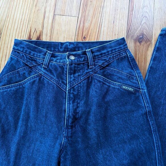 Womens Rocky mountain ROCKIES 28" High Rise Waist Western Yoke Bareback Jeans - Picture 4 of 8